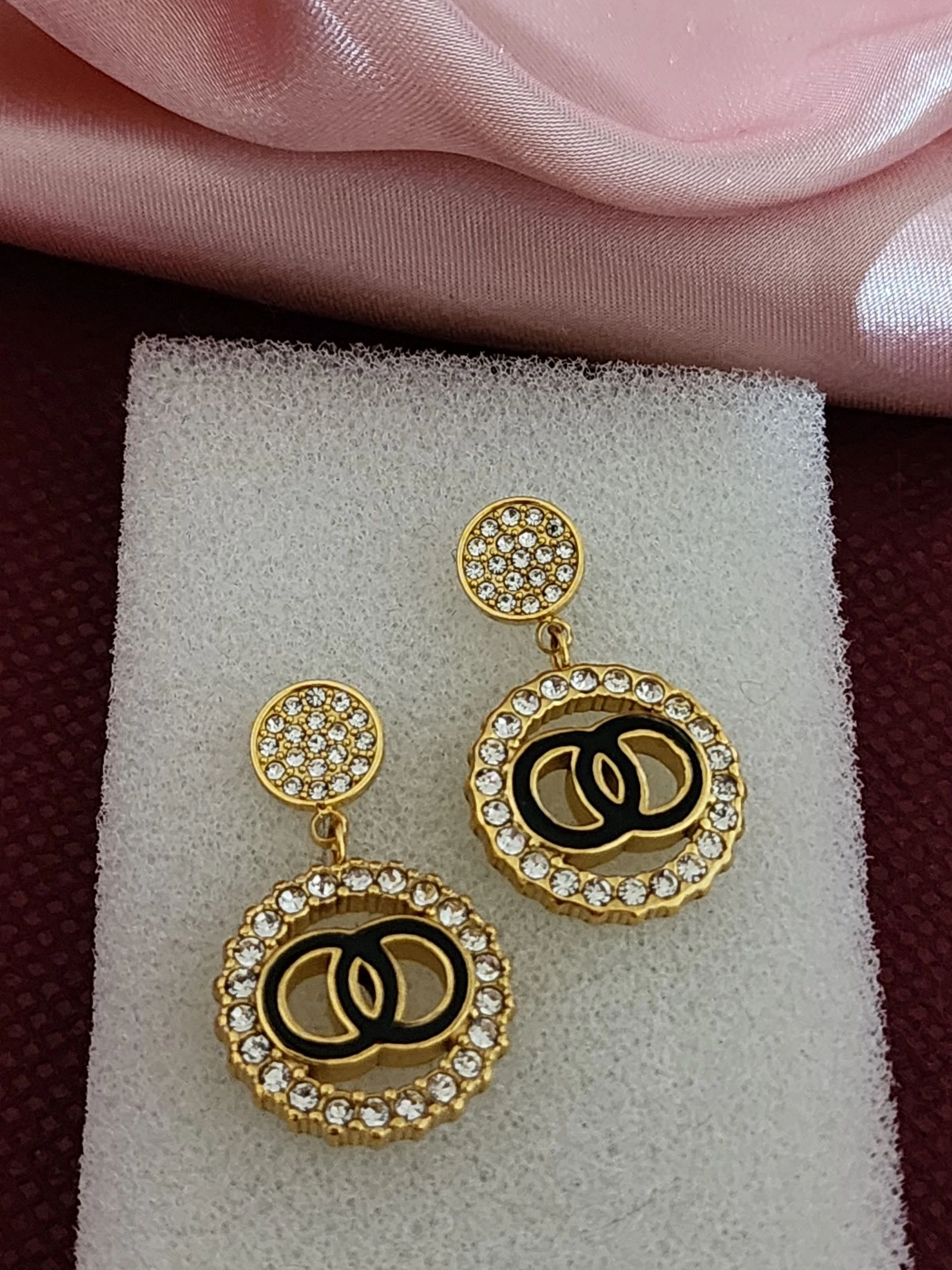 Pendientes dorados acero inoxidable